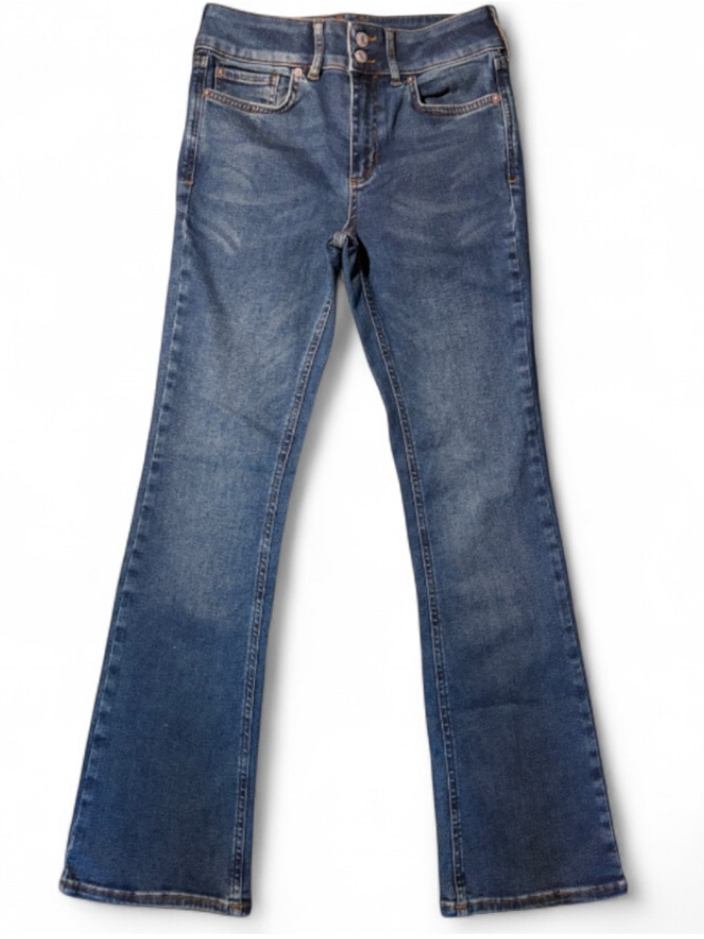 Free People NWOT Dark Wash Straight Leg Jeans Size 29 Stretch Denim